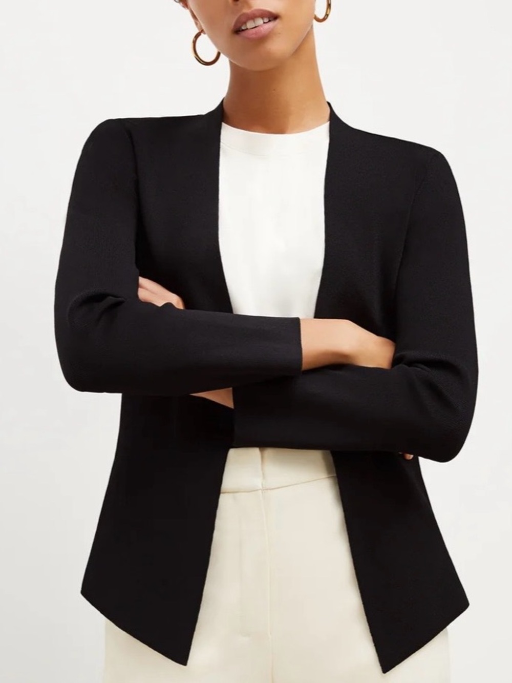MM Lafleur Black Open-Front Jardigan